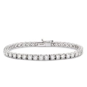 Tennis Bracelet - Gold White